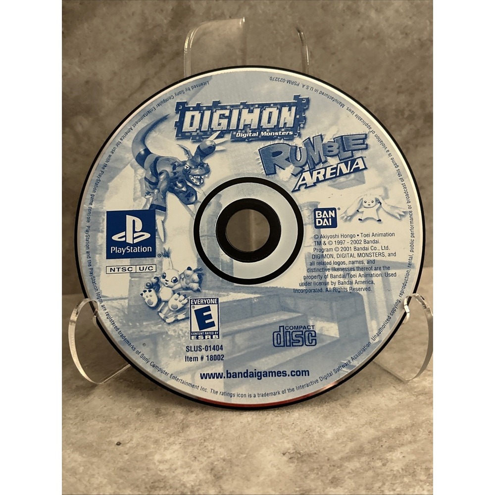 Digimon Rumble Arena (Playstation 1 PS1) [Disc Only, Tested] Black Label